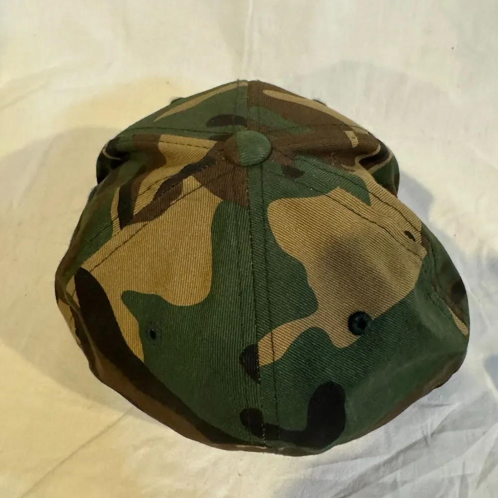 Pacific Headwear 8D5 D-Series Camo Hat Serber Fitted Cap Woodland Camouflage SM